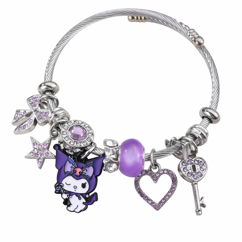 Kuromi Love Letter Charm Bracalet