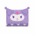 Kuromi Purple Wallet & Coin Purse with Snap Button Closure, Adorable Animal Pocket Book for (Easy Wet Wipe Clean)