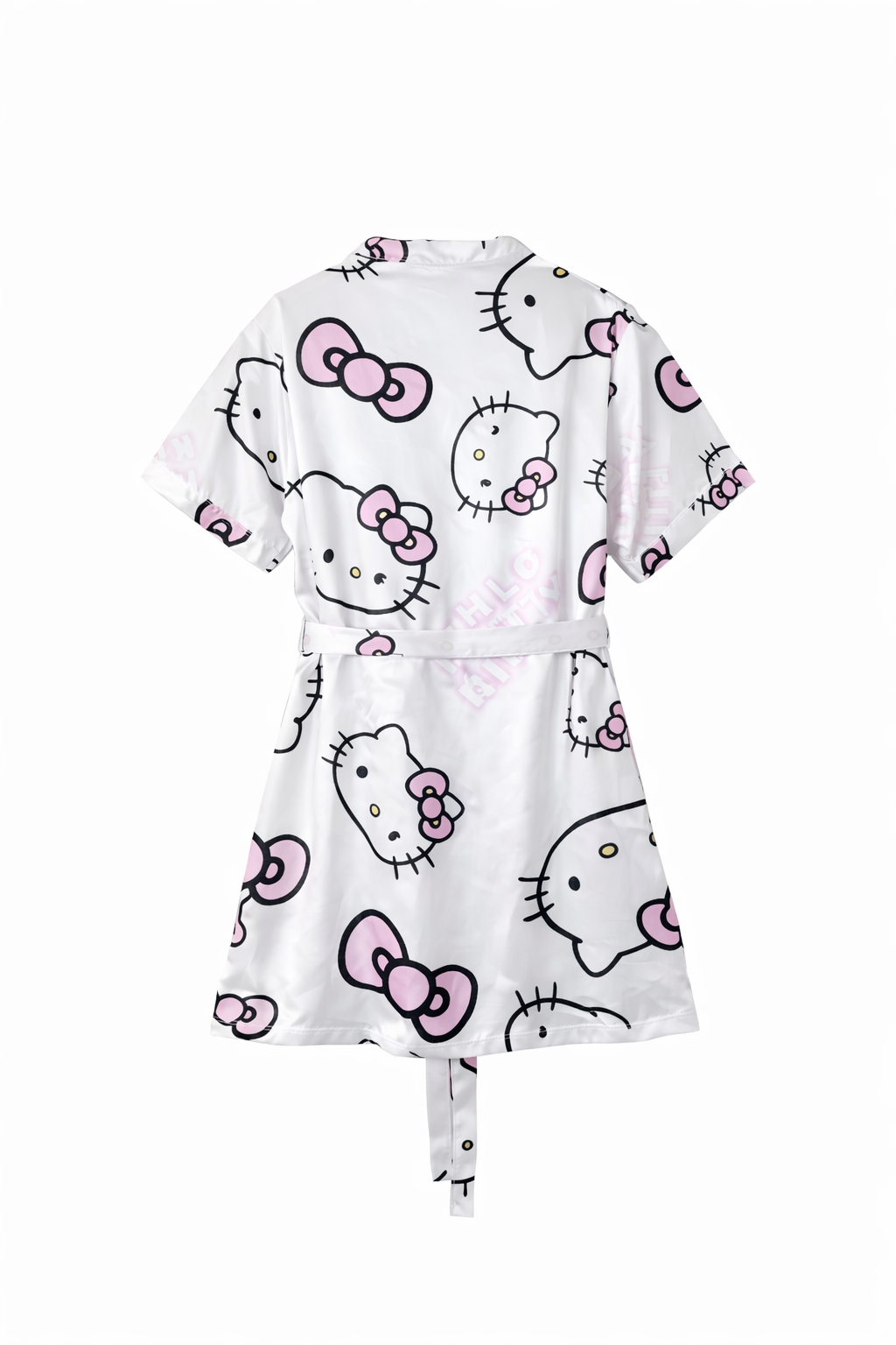 HELLO KITTY Satin White Robe