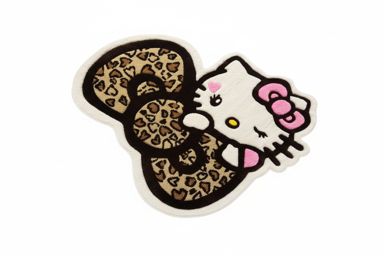 Hello Kitty Cheetah Print Rug