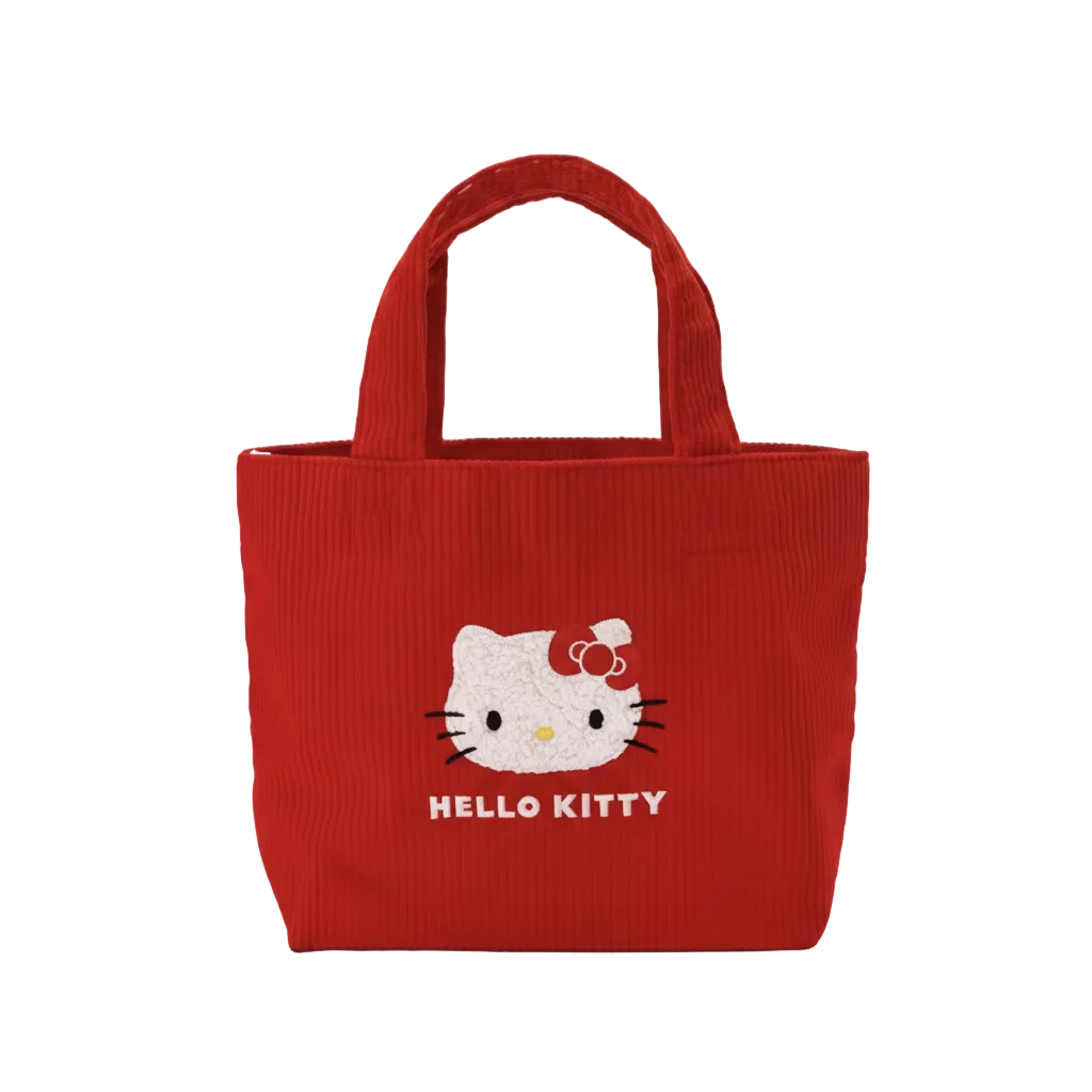Hello Kitty Women'S Corduroy Zip Closure Tote Bag