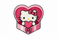 Hello Kitty Heart-Shaped Bow Rug