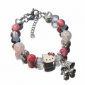 A Hellokitty Pink Bead KT Cat Bracelet