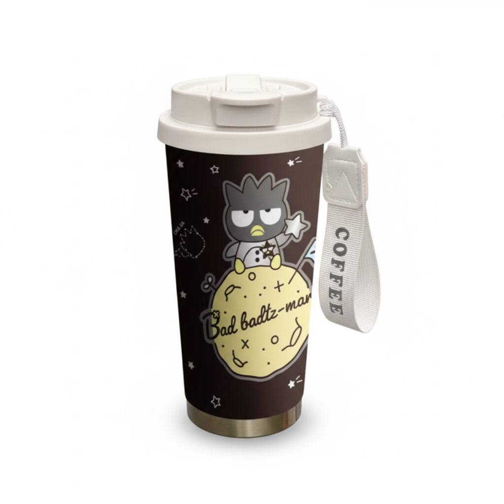 Sanrio 1pc 18oz Stainless Steel Travel Mug, Printed with Bad Badtz-maru Themed Design Coffee Cup